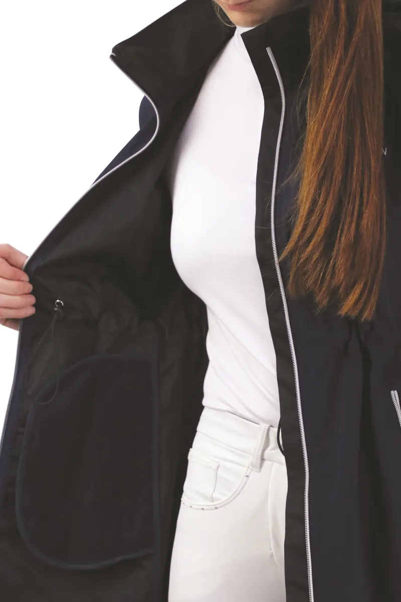 Hy Equestrian Synergy Long Rain Jacket - Navy-1